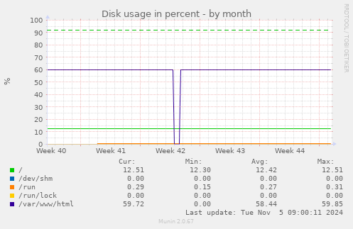 Disk usage in percent